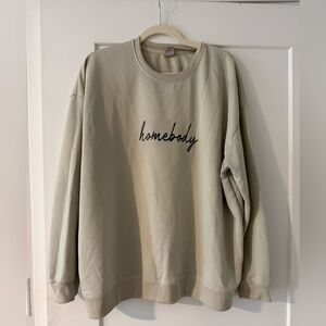 Beige 'Homebody' Sweatshirt